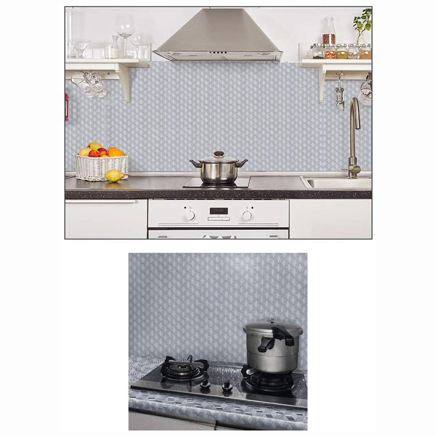 9014 2 Meter Aluminium Foil Sticker used in all kitchen purposes to prevent oily and greasy stains of food while cooking. 9014 2 Meter Aluminium Foil Sticker used in all kitchen purposes to prevent oily and greasy stains of food while cooking.